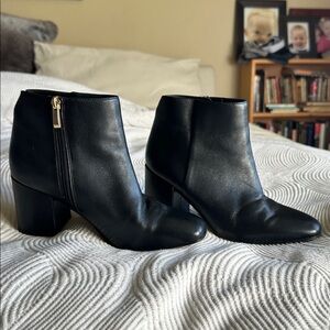 Franco Sarto Sleek Black Ankle Booties